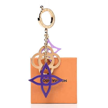 Louis Vuitton Brass Enamel Cosmic Blossom Bag Charm Violet 3 of 3