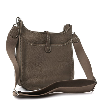 Hermes Taurillon Clemence Evelyne III PM Etoupe 4 of 10