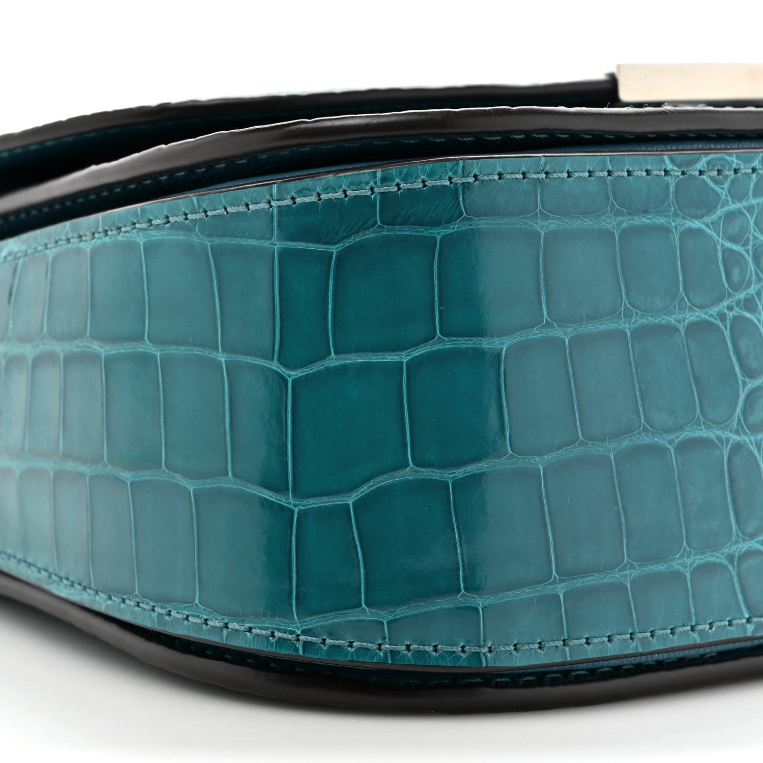 Louis Vuitton Shiny Alligator Vivienne NM Turquoise 9 of 10
