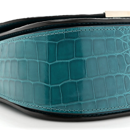 Louis Vuitton Shiny Alligator Vivienne NM Turquoise 9 of 10