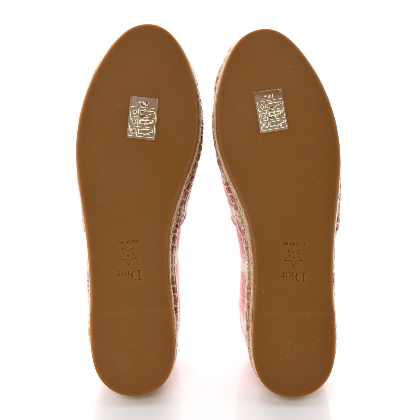 Cotton D-Stripes Embroidered Granville 15mm Espadrilles 39.5 Deep Nude