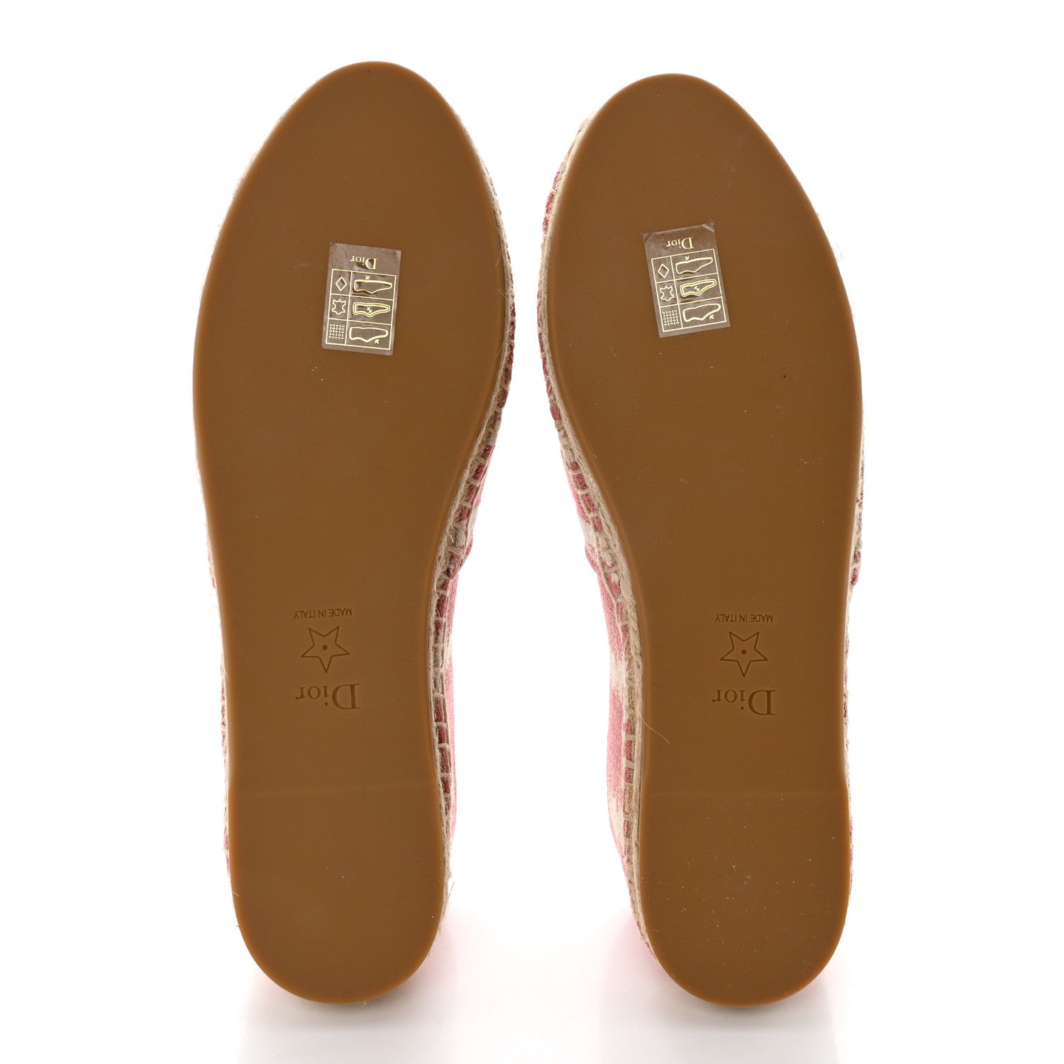 Christian Dior Cotton D-Stripes Embroidered Granville 15mm Espadrilles 39.5 Deep Nude 5 of 9