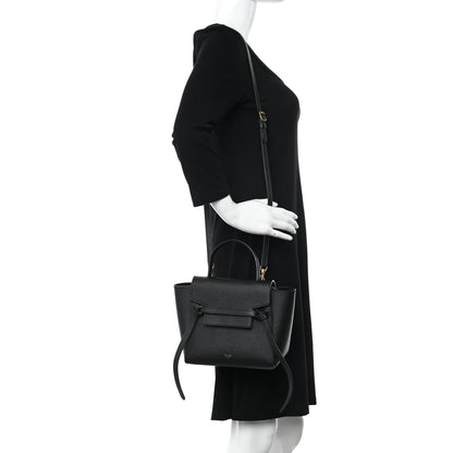 Celine Grained Calfskin Nano Belt Bag Black 2 of 13