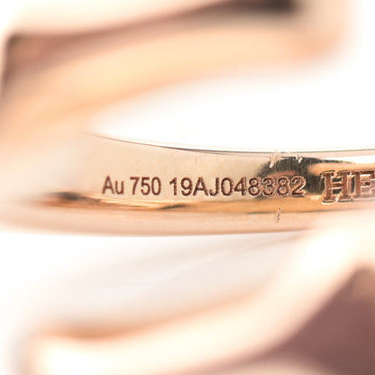 Hermes 18K Rose Gold PM Galop Ring 50 5.25 6 of 7