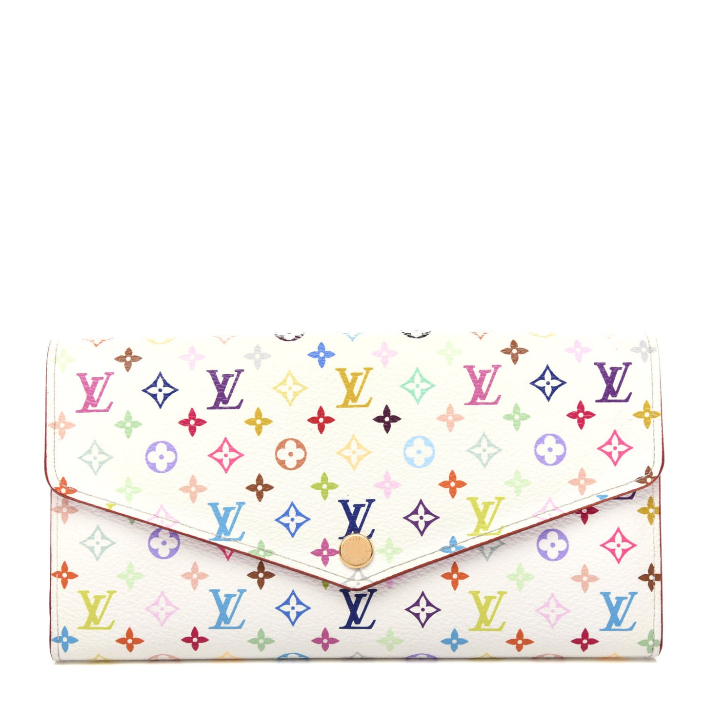 Monogram Multicolor Sarah Wallet NM White Litchi