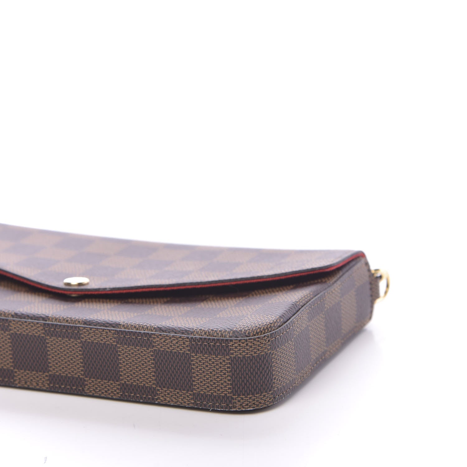 Louis Vuitton Damier Ebene Pochette Felicie Chain Wallet 9 of 10