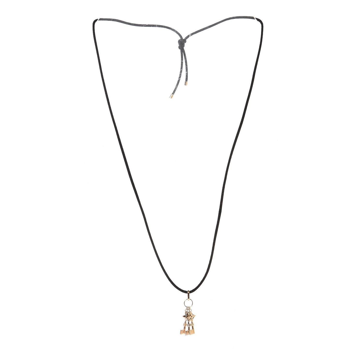 18K Yellow White Pink Gold Monogram Idylle Pendant Necklace