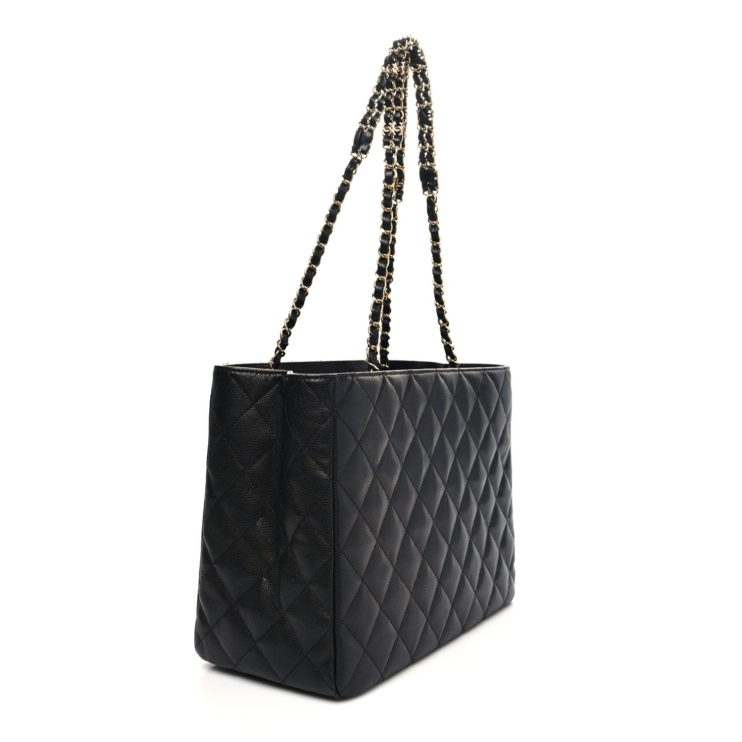 Chanel Caviar Quilted Small Shopping Tote Black 3 of 14