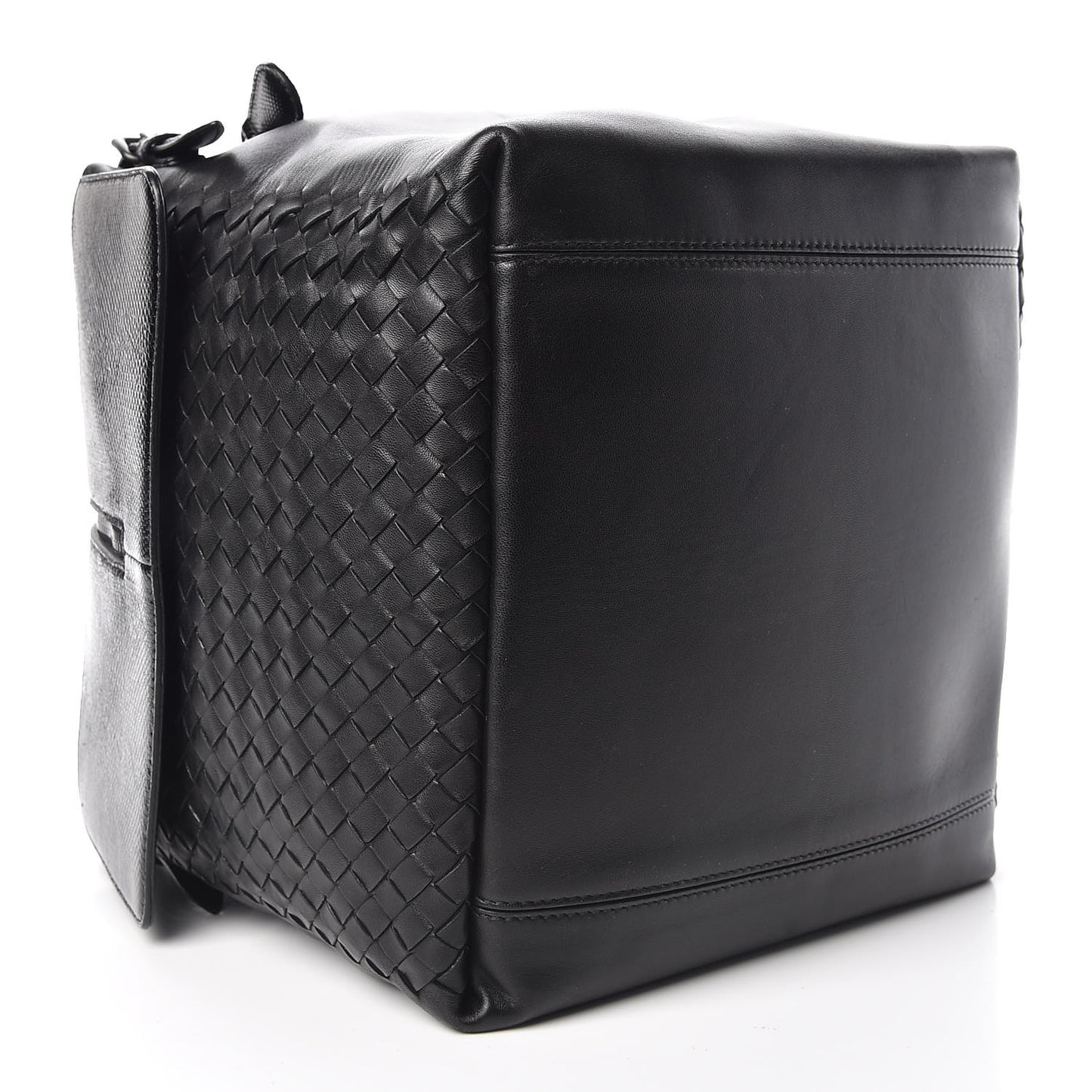 Nappa Karung Intrecciato Satchel Black