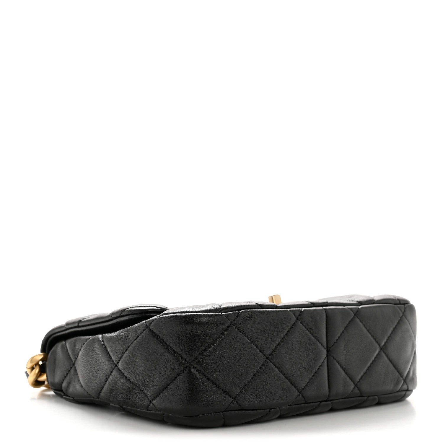 Chanel Lambskin Quilted Small Lacquered Chain Flap Black 4 of 13