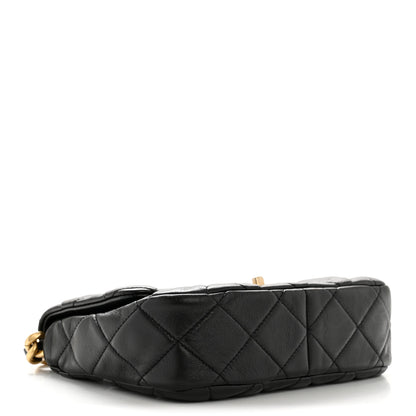 Chanel Lambskin Quilted Small Lacquered Chain Flap Black 4 of 13