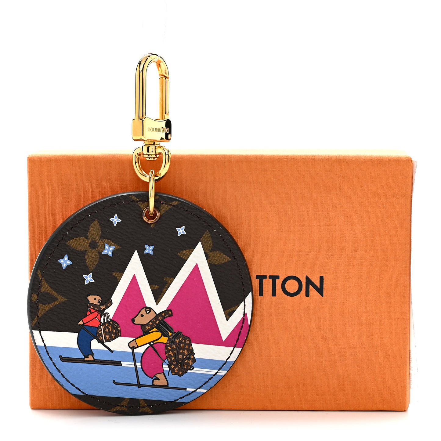 Monogram 2018 Christmas Animation Bears Bag Charm Key Ring