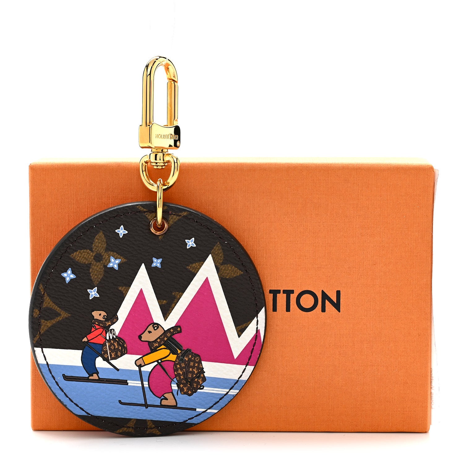 Louis Vuitton Monogram 2018 Christmas Animation Bears Bag Charm Key Ring 4 of 4