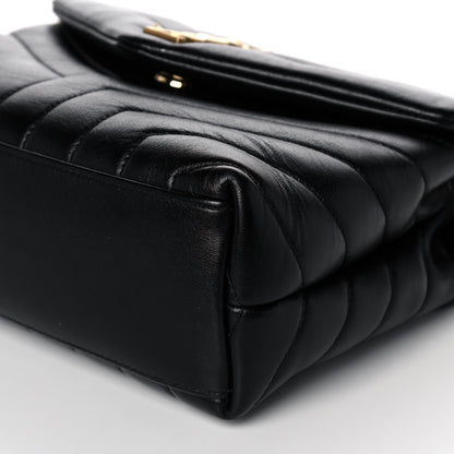 Saint Laurent Calfskin Y Quilted Monogram Small Loulou Chain Satchel Black 11 of 13