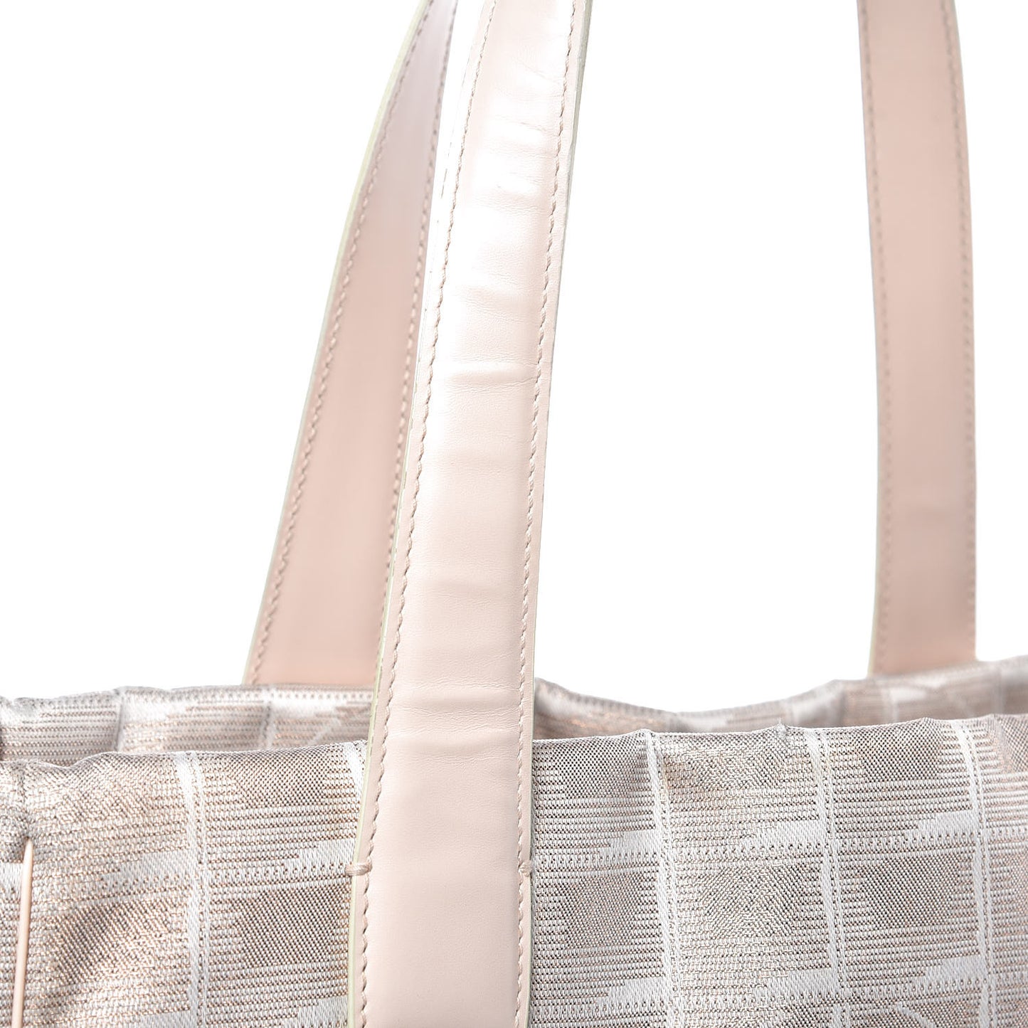 Metallic Nylon Small Travel Tote Pink