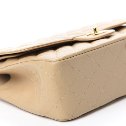 Chanel Caviar Quilted Jumbo Double Flap Beige Clair 6 of 11