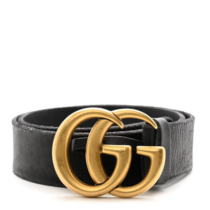 Gucci Faded Calfskin Double G 40mm Belt 70/28 Black 1 of 7