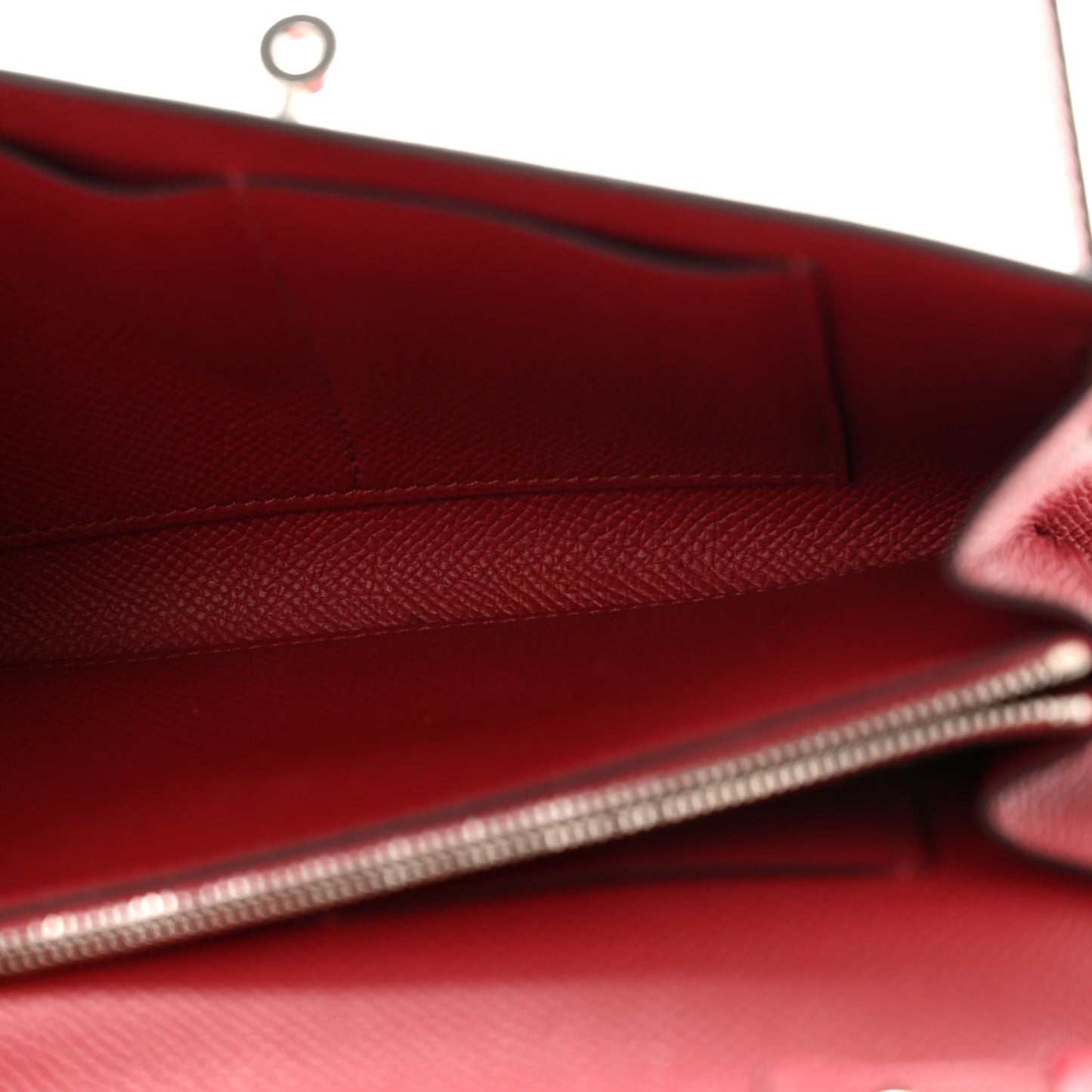 Epsom Kelly Wallet To Go Rouge Grenat