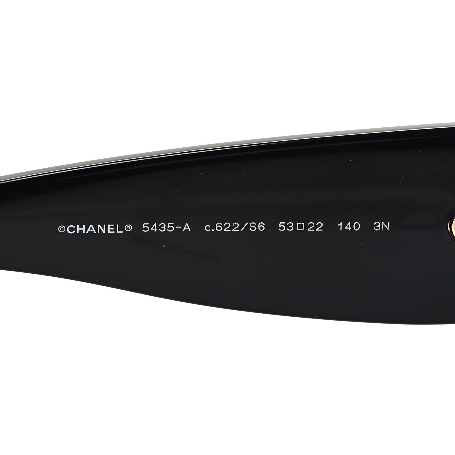 Chanel Acetate Rectangle Sunglasses 5435-A Black 5 of 7