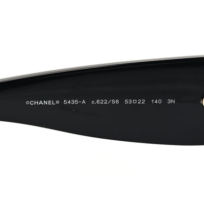 Chanel Acetate Rectangle Sunglasses 5435-A Black 5 of 7