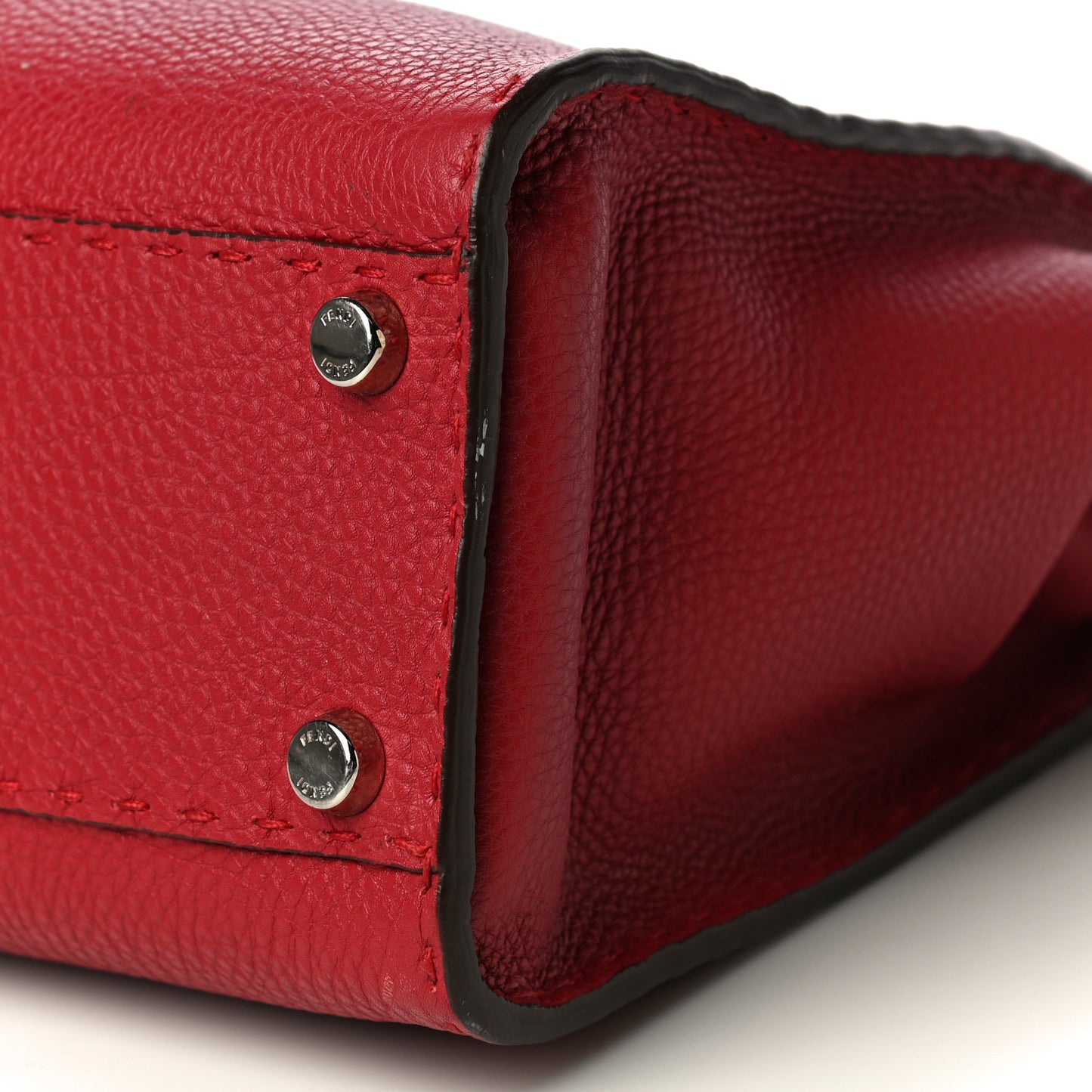 Cuoio Romano Selleria Bi-Color Medium Peekaboo Iconic Satchel Rosso Latte