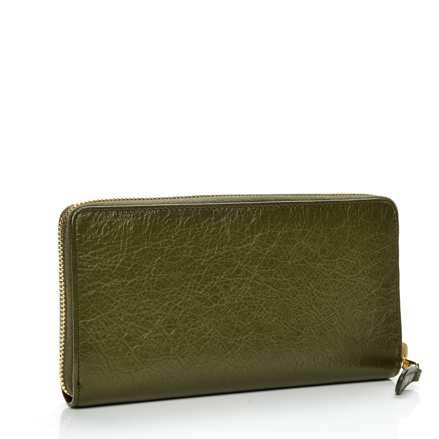 Agneau Giant 12 Gold Hardware Continental Zip Around Wallet Vert Veronese