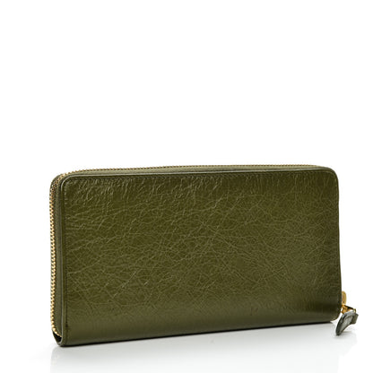 Balenciaga Agneau Giant 12 Gold Hardware Continental Zip Around Wallet Vert Veronese 3 of 8
