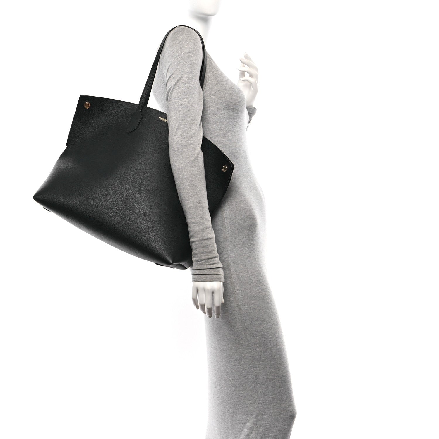 Burberry Calfskin Large Society Tote Black 2 of 10