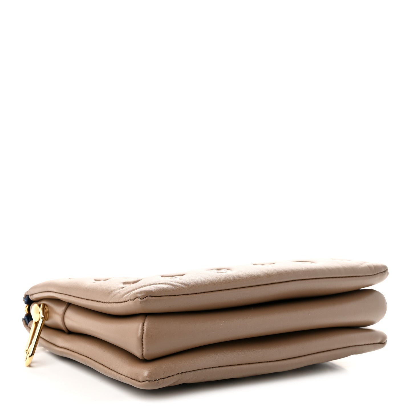 Lambskin Embossed Monogram Coussin PM Taupe