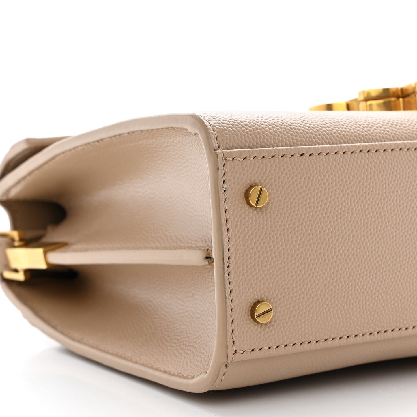 Grain de Poudre Mini Classic Monogram Cassandra Top Handle Beige