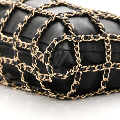 Chanel Lambskin Large Shopping Chain Tote Black 9 of 13