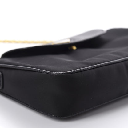 Prada Tessuto Nylon Saffiano Crossbody Bag Black 6 of 9