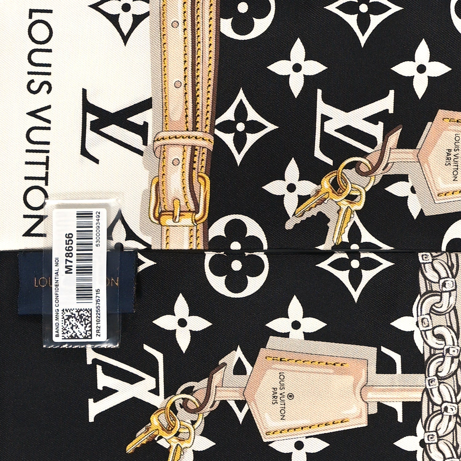 Louis Vuitton Silk Monogram Confidential Bandeau Black 3 of 4