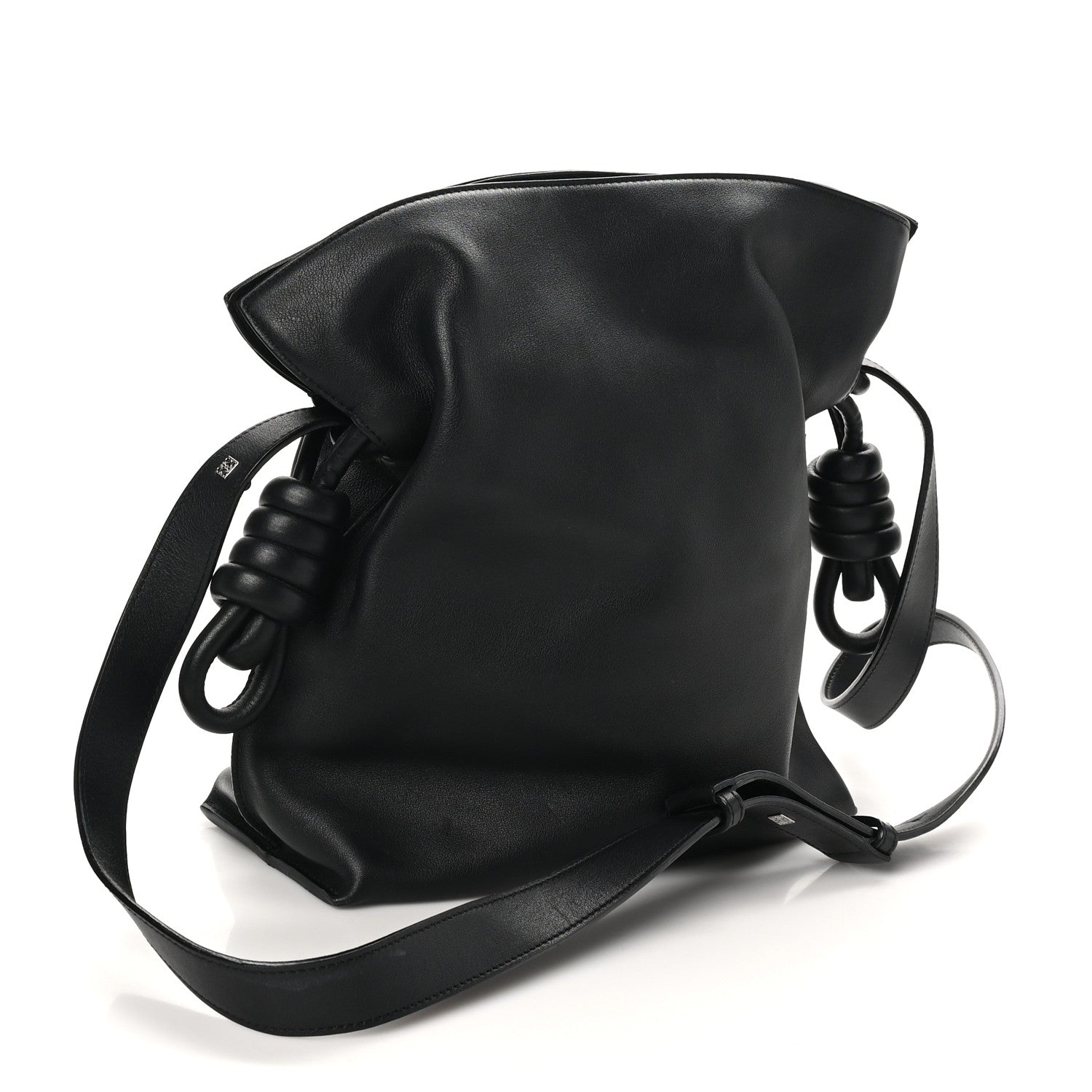 Loewe Calfskin Flamenco Knot Bag Black 3 of 9