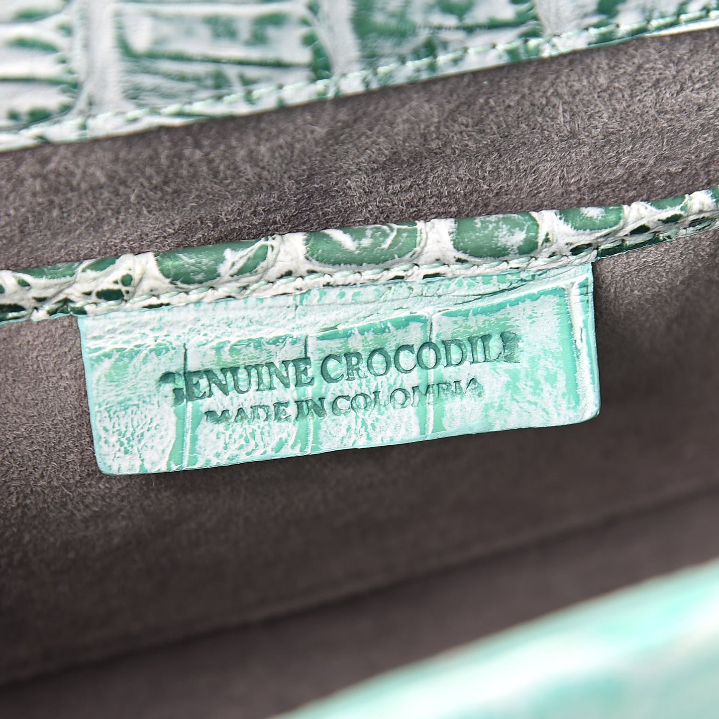 Crocodile Clutch Turquoise