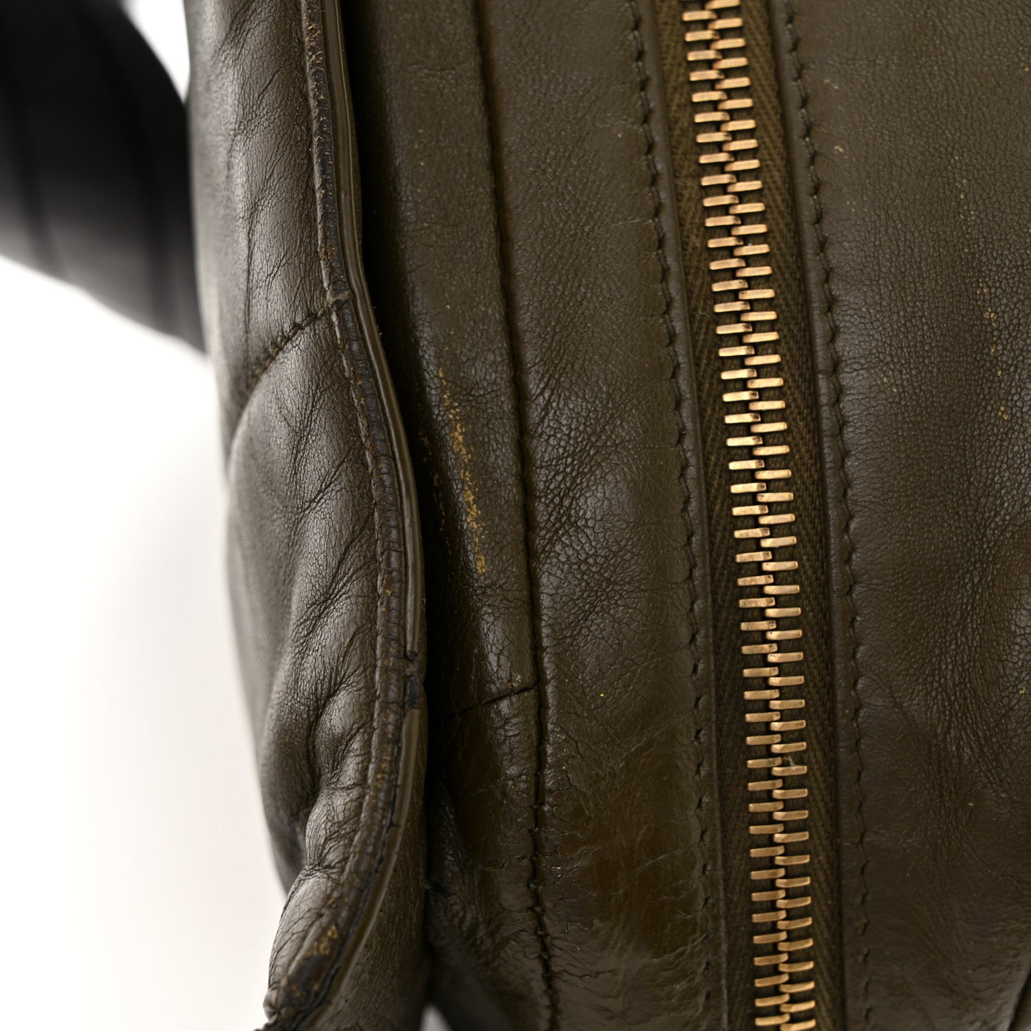 Nappa Intrecciato Belt Bag Khaki Black