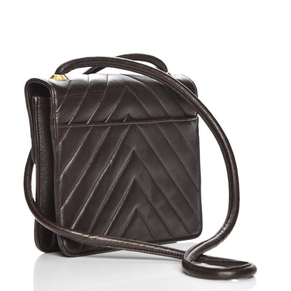 Chanel Lambskin Chevron Small Flap Brown 3 of 8