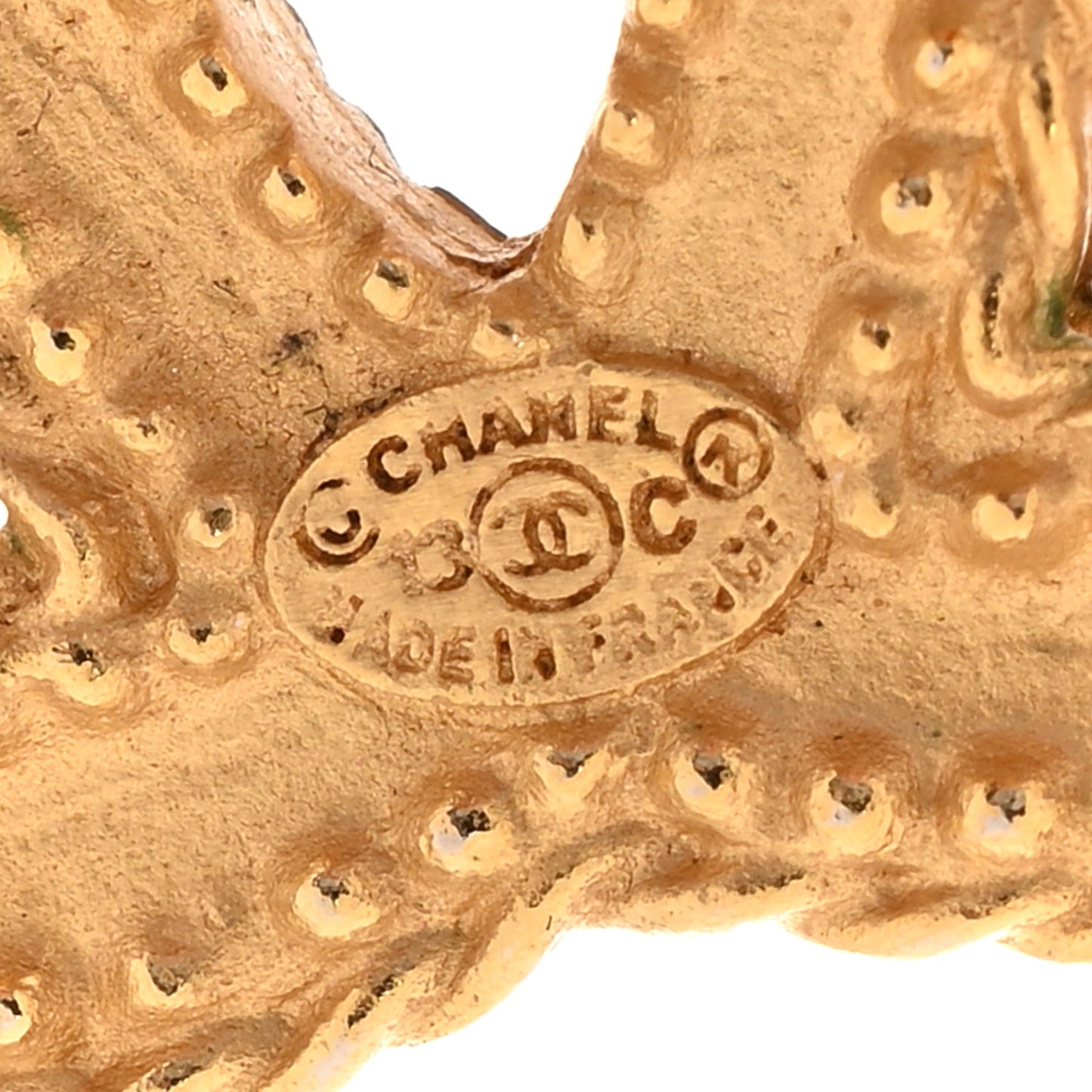 CC Drop Earrings Matte Gold