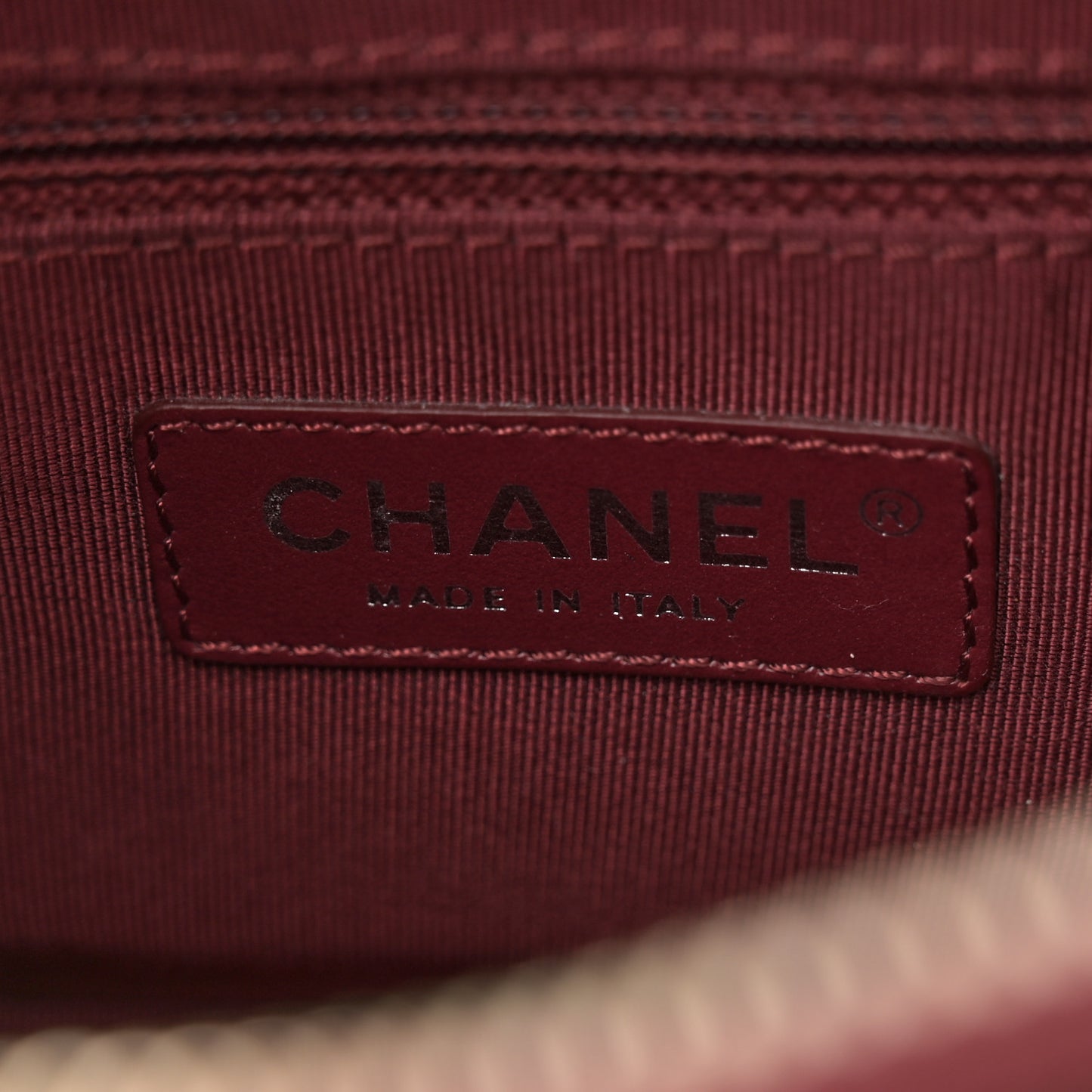 Aged Calfskin Quilted Small Gabrielle Hobo Burgundy