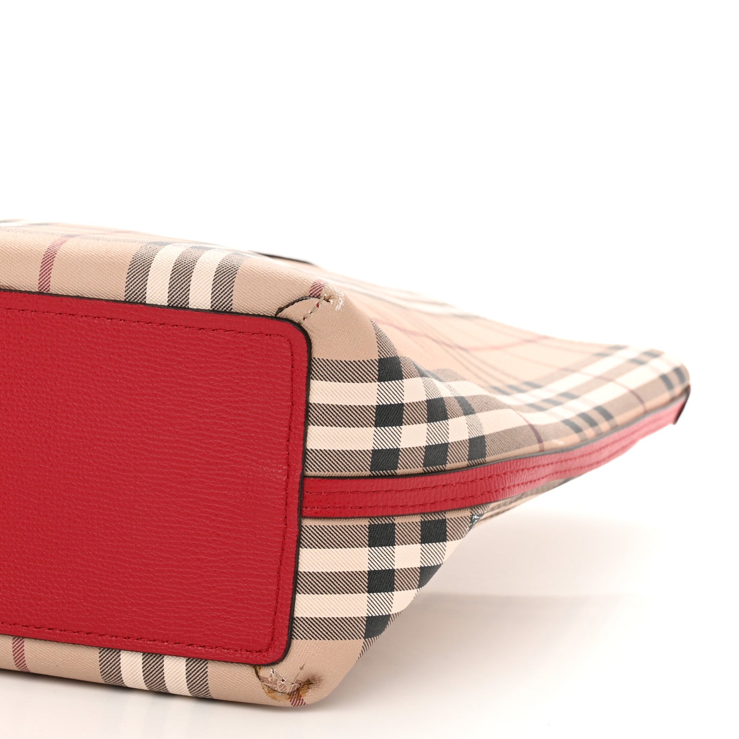 Burberry Haymarket Check Medium Reversible Tote Red 13 of 19