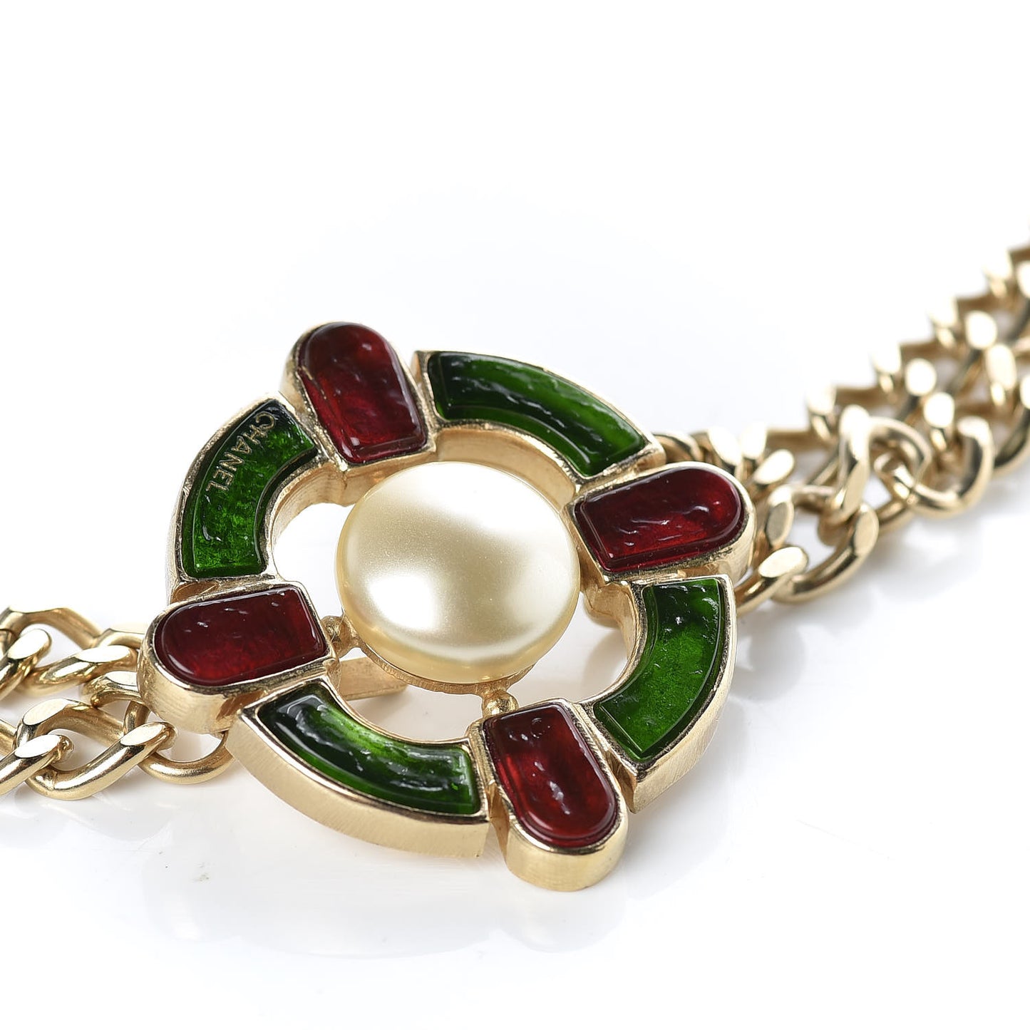 Gripoix Pearl CC Belt Gold
