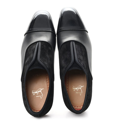 Christian Louboutin Calfskin Veau Velours Mens Alpha Male Flat 42.5 Black 2 of 9