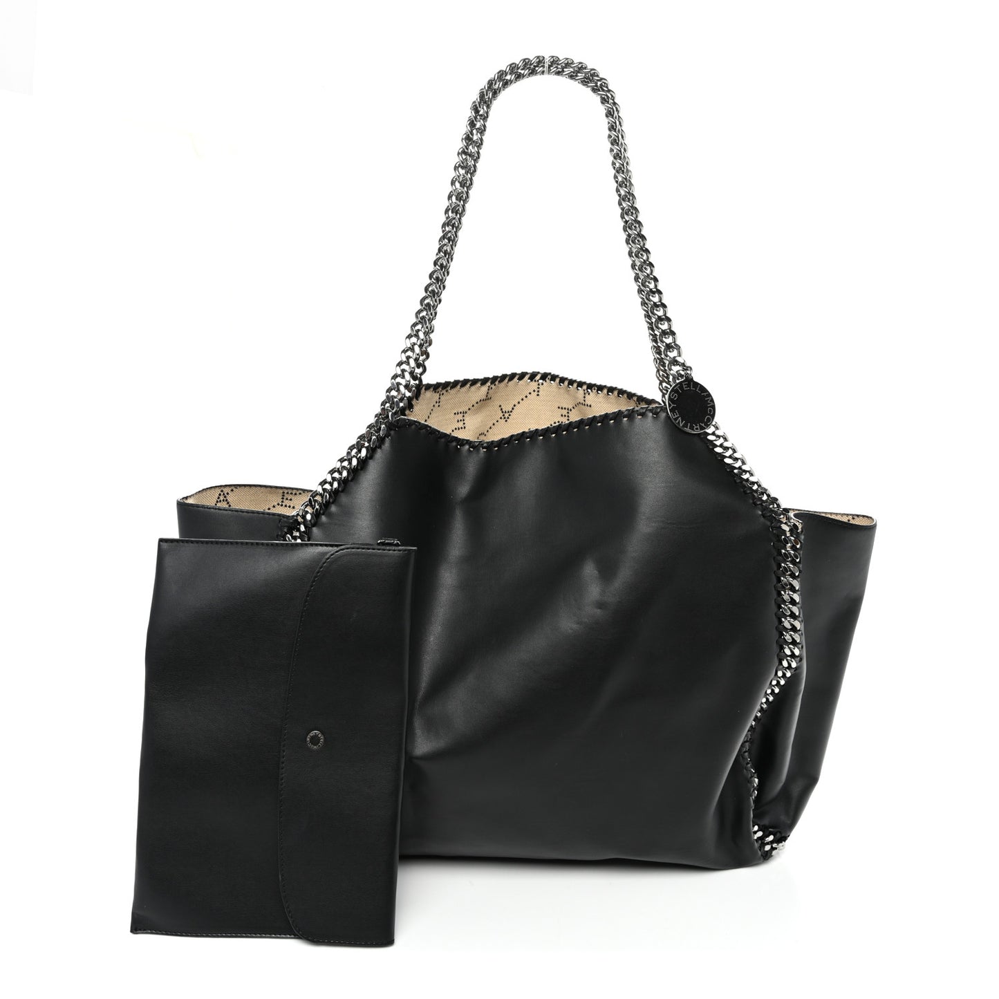 Alter Nappa Falabella Fine Chain Tote Black