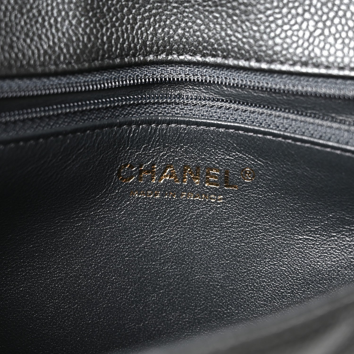 Chanel Caviar Quilted Flap Clutch Dark Grey 6 of 11