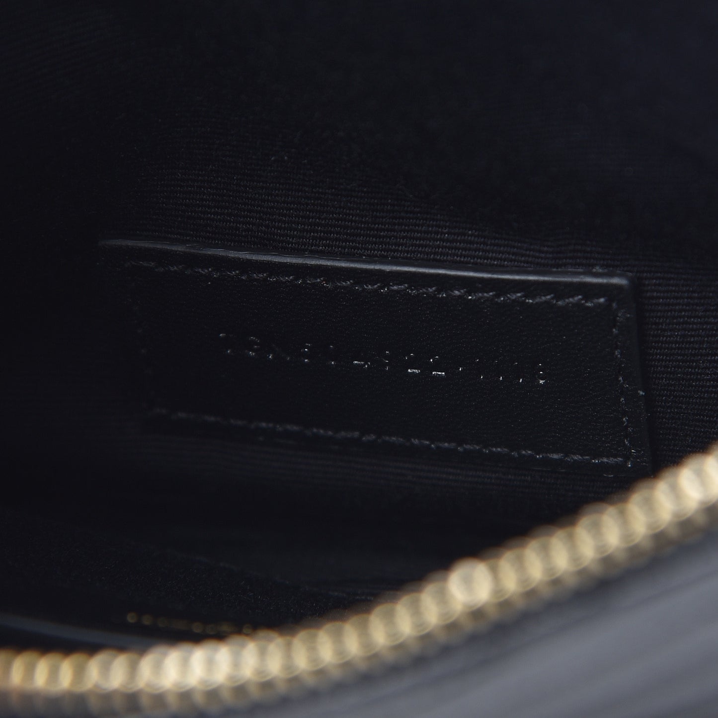 Grain De Poudre Chevron Monogram Bill Pouch Black