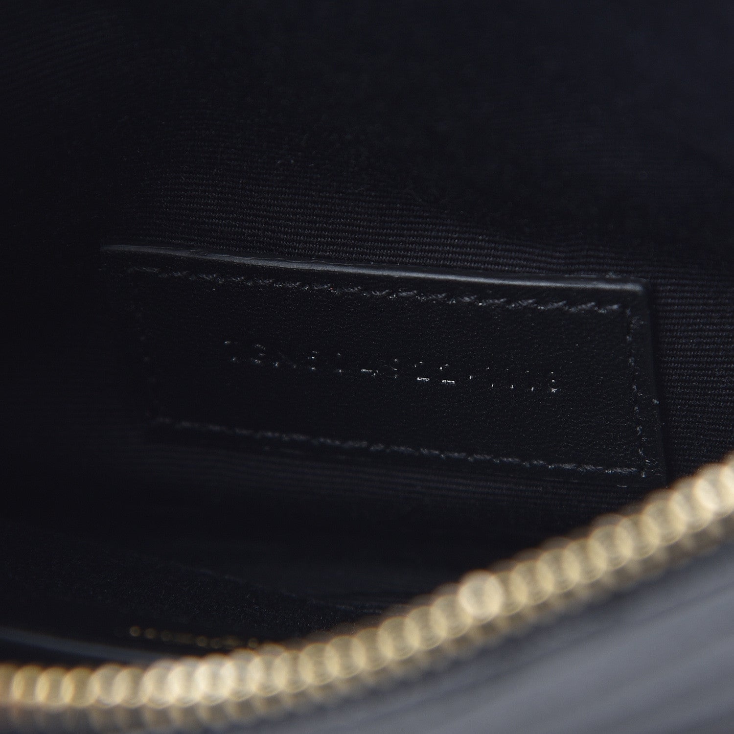 Saint Laurent Grain De Poudre Chevron Monogram Bill Pouch Black 7 of 10