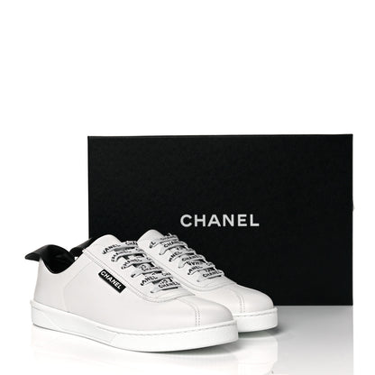 Chanel Calfskin CC Womens Sneakers 39.5 White 11 of 11