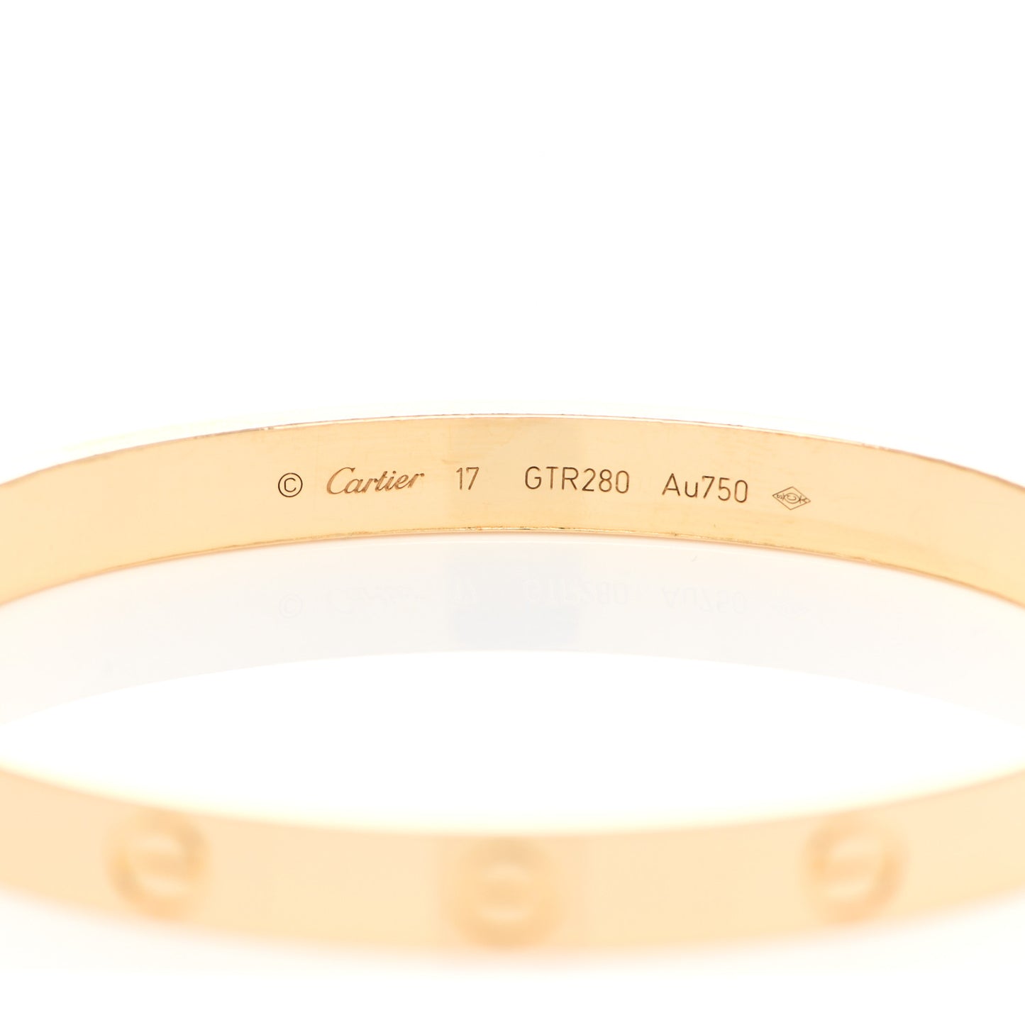 18K Yellow Gold LOVE Bracelet 17