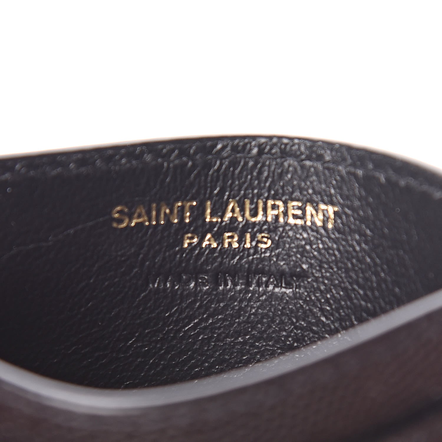 Saint Laurent Grain De Poudre Matelasse Chevron Monogram Credit Card Case Black 6 of 8