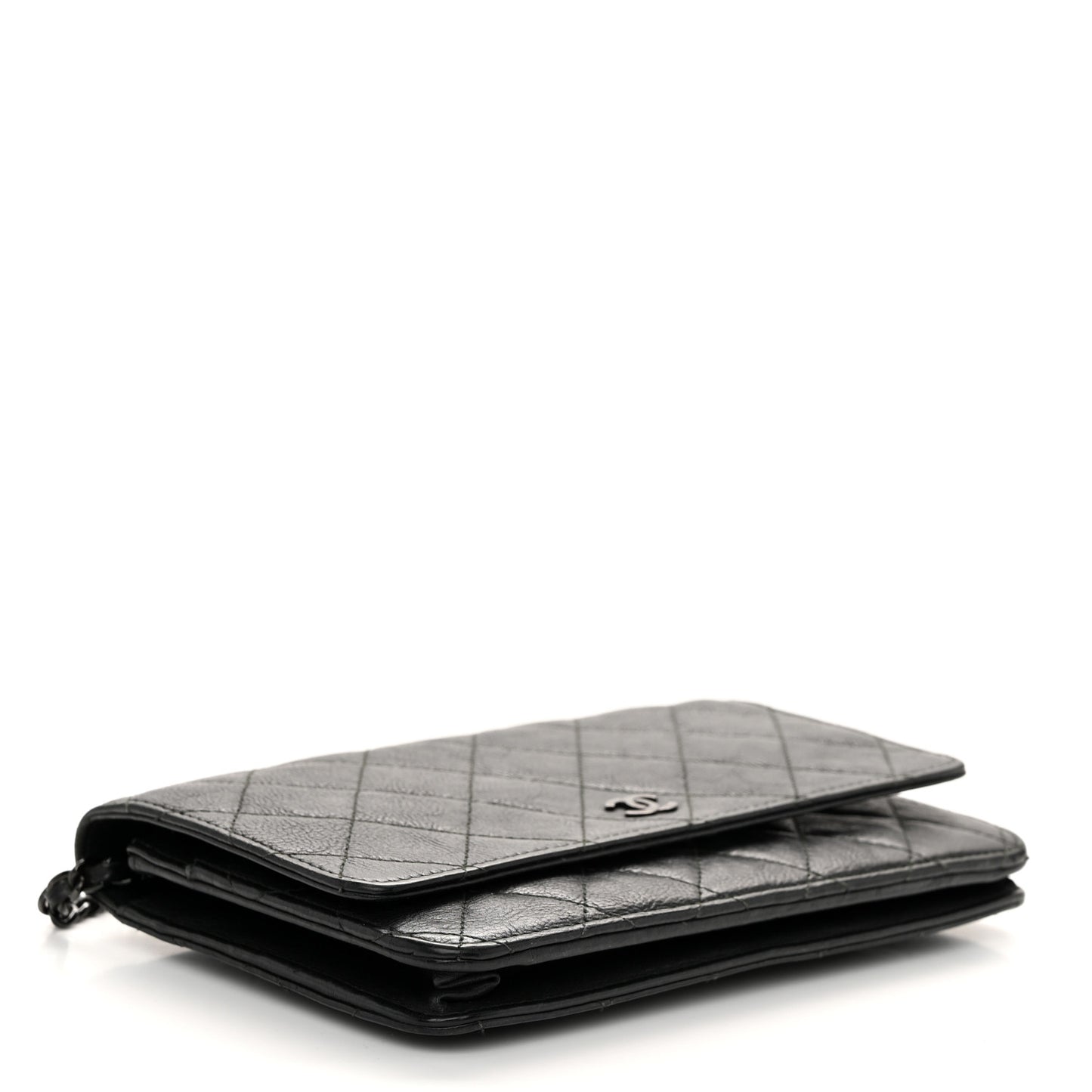Caviar Quilted Wallet on Chain WOC So Black